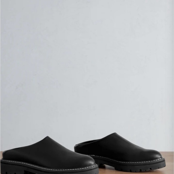 Jenni Kayne  Black Leather Lug Mule - Picture 3 of 8
